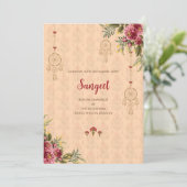 インディアンサンゲエ招待及びインディアンズ結婚カード 招待状 (スタンド正面)