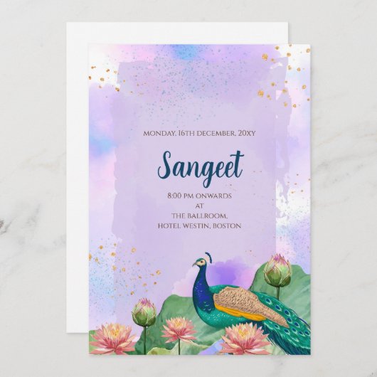 インディアンサンゲエ招待及びインディアンズ結婚カード 招待状 (正面/裏面)