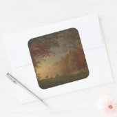 インディアンサンセットディアバイアレイク スクエアシール (封筒)