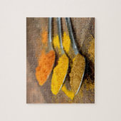 インディアンシェフキッチンクッカリースパイスonスプーン ジグソーパズル (縦)