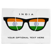 インディアンシェーカスタムズ文字とカラー抱き枕 ラージペーパーバッグ (裏面)