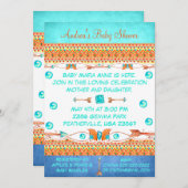 インディアンジェムズドリームキャッチャー赤ちゃんシャワー招待状 招待状 (正面/裏面)