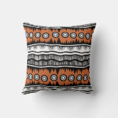 インディアンジオグラフィック茶色のトーンストライプ クッション (裏面)