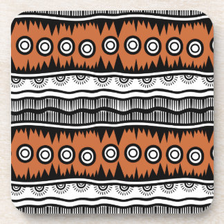 インディアンジオグラフィック茶色のトーンストライプ コースター