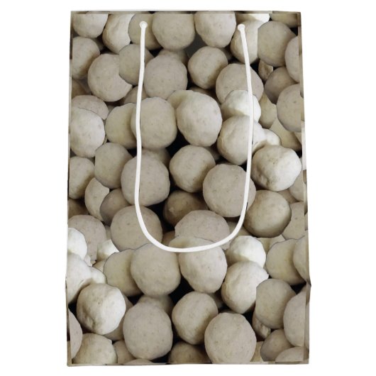 インディアンスイーツウィートフラワーラドースイーツフード ミディアムペーパーバッグ (裏面)