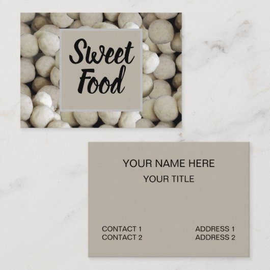 インディアンスイーツウィートフラワーラドースイーツフード 名刺 (正面/裏面)