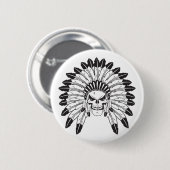 インディアンスカル長 缶バッジ (正面&裏面)