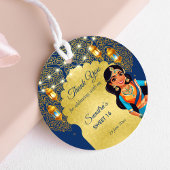 インディアンスタイルの女の子の誕生日パ感謝していーティーお願い フェイバータグ