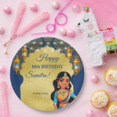 インディアンスタイル女の子の誕生日パーティー印刷テンプレート ペーパープレート (パーティー)