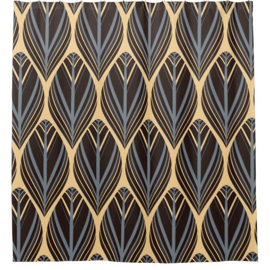 インディアンスタイル羽のシームレスなパターンi シャワーカーテン (正面)