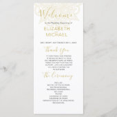 インディアンスタイル赤金ゴールド着色結婚式 プログラム (正面)