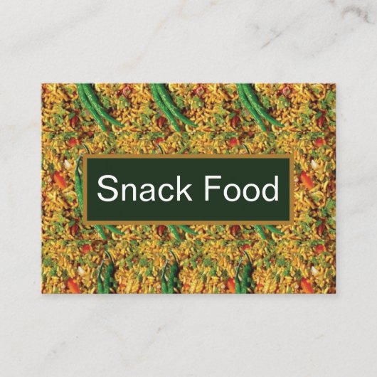 インディアンスナックBhelpuriスナック食品パターン 名刺 (正面)