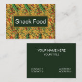 インディアンスナックBhelpuriスナック食品パターン 名刺 (正面/裏面)