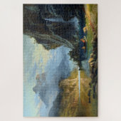 インディアンスピア魚釣りアルバートビエルシュタット ジグソーパズル (縦)