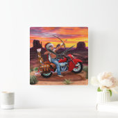 インディアンスピリットフォーエバー スクエア壁時計 (ホーム)