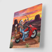 インディアンスピリットフォーエバー スクエア壁時計 (傾斜)