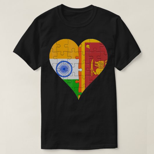 インディアンスリランカ国旗アメリカ Tシャツ (デザイン正面)