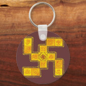 インディアンス伝統的ワスティカ キーホルダー (正面)