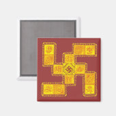 インディアンス伝統的ワスティカ マグネット (正面/裏面)