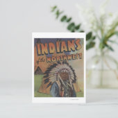 インディアンズオブノースウエスト – インディアンチーフ&テペ ポストカード (スタンド正面)