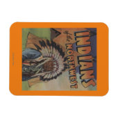 インディアンズオブノースウエスト – インディアンチーフ&テペ マグネット (横)