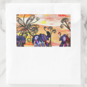 インディアンゾウのシール 長方形シール (バッグ)