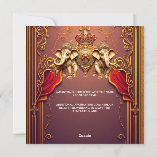 インディアンゾウヒンズー梅金ゴールド シーズンカード (裏面)