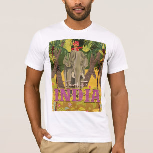 インディアンゾウビンテージ旅行ポスター Tシャツ