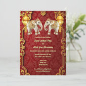 インディアンゾウブルゴーニュ金ゴールドランタンヒンディシック 招待状 (スタンド正面)