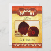 インディアンゾウ写真サンキューカード サンキューカード (正面)