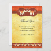 インディアンゾウ写真サンキューカード サンキューカード (裏面)