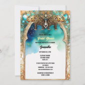 インディアンゾウ水彩青玉伝統的類 招待状 (正面)