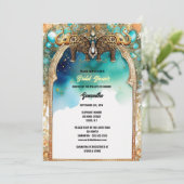 インディアンゾウ水彩青玉伝統的類 招待状 (スタンド正面)