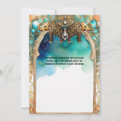 インディアンゾウ水彩青玉伝統的類 招待状 (裏面)