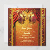 インディアンゾウ金ゴールドレッドヘナ高級ブライダル シーズンカード (正面)