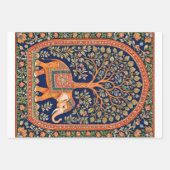 インディアンタペストリーとライフツリーと象 – ラッピングペーパーシート (正面)