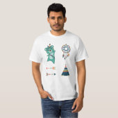 インディアンターコイズベアースティッカーズティピ Tシャツ (正面フル)