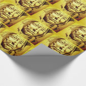 インディアンチーフインクスケッチ漫画グラフィック新規スタイル ラッピングペーパー (角)