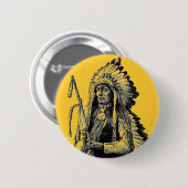 インディアンチーフボタン 缶バッジ (正面&裏面)