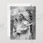 インディアンチーフワールウィンドソルジャー， 1925 ポストカード (正面/裏面)