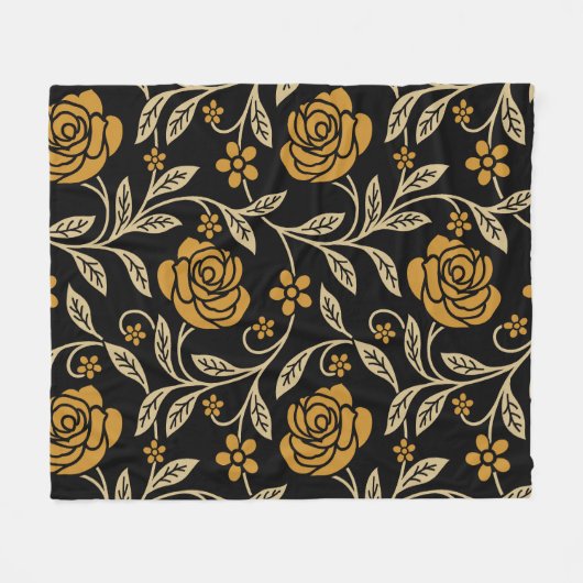 インディアンテキス伝統的ト:フローラシームレス。 フリースブランケット (正面(横))