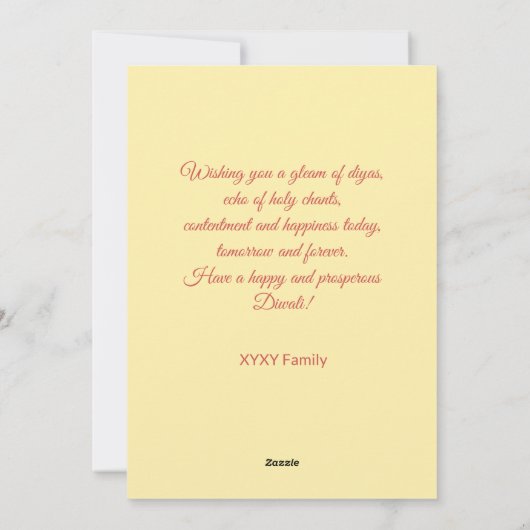 インディアンディワリフェスティバルディヤウィズマンダラ シーズンカード (裏面)