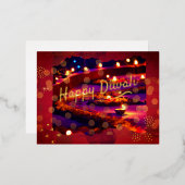 インディアンディワリ 箔シーズンポストカード (正面/裏面)