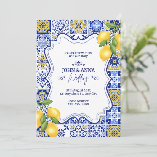 インディアンデザイン結婚式招待状 招待状 (スタンド正面)