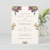 インディアンデシワイルドフラワー結婚式招待状 招待状 (スタンド正面)