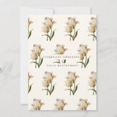 インディアンデシワイルドフラワー結婚式招待状 招待状 (裏面)