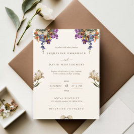 インディアンデシワイルドフラワー結婚式招待状 招待状