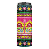 インディアントラックアートフローラのシームレスなフォークアートパターン タンブラー (裏面)