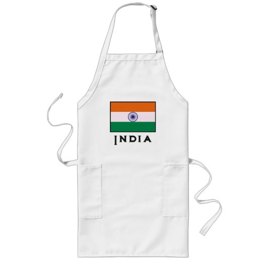 インディアントリコラーティランガ国旗 ロングエプロン (正面)
