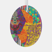 インディアントルコフェスティバルパッチワークマンダラ ガラスオーナメント (正面右)